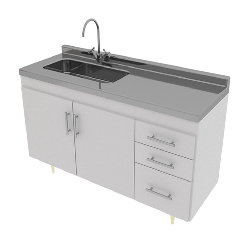 BAJO MESADA CENTRO ESTANT BM121  BLANCO 83x120x52