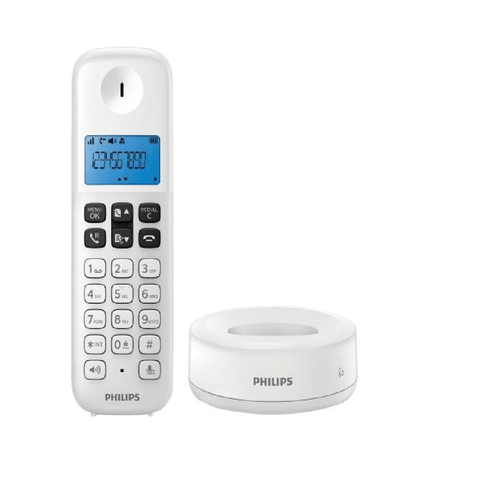 TELEFONO FIJO INALAMBRICO PHILIPS D1311 BLANCO