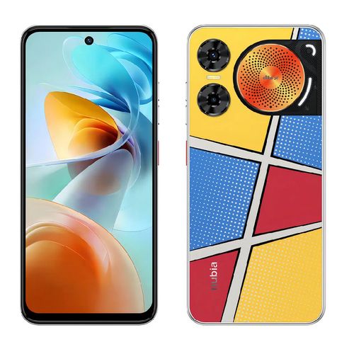 CELULAR  NUBIA MUSIC 2 POP ART AZUL Y AMARILLO Y ROJO 128