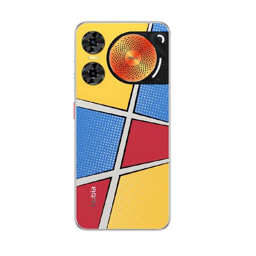 CELULAR  NUBIA MUSIC 2 POP ART AZUL Y AMARILLO Y ROJO 128