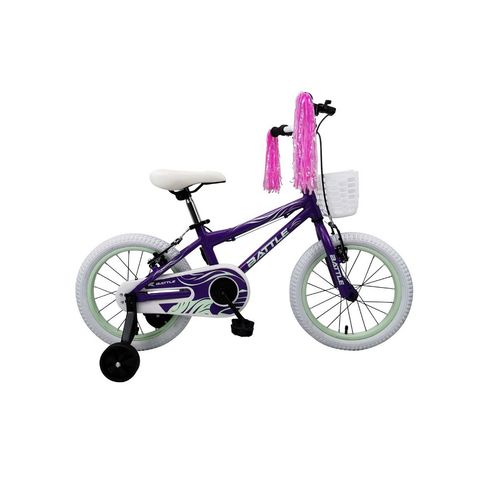 BICICLETA BMX UNIBIKE RODADO 16 VIOLETA Y BLANCO